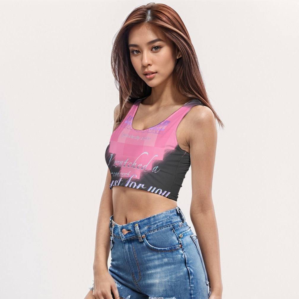 Sport Cropped Workout Tank Top Just For You | Dry Fit Cropped Tank Top - Weave West