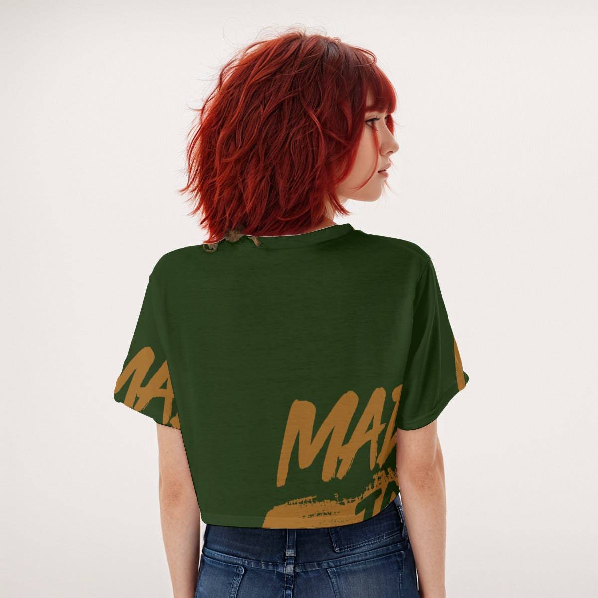 Casual Boxy Crop Tee Ma | Boxy Crop Workout Tee - Weave West