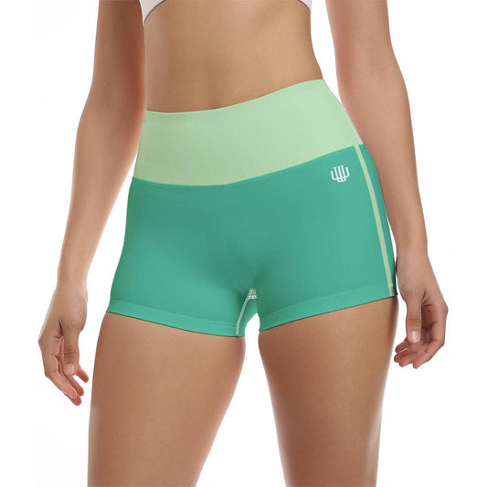 Stretchy High Waisted Shorts Minty Teal - Weave West
