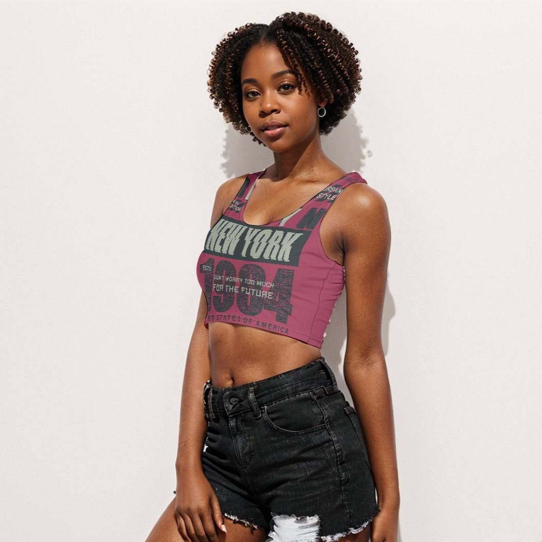Sport Cropped Workout Tank Top New York | Dry Fit Cropped Tank Top - Weave West
