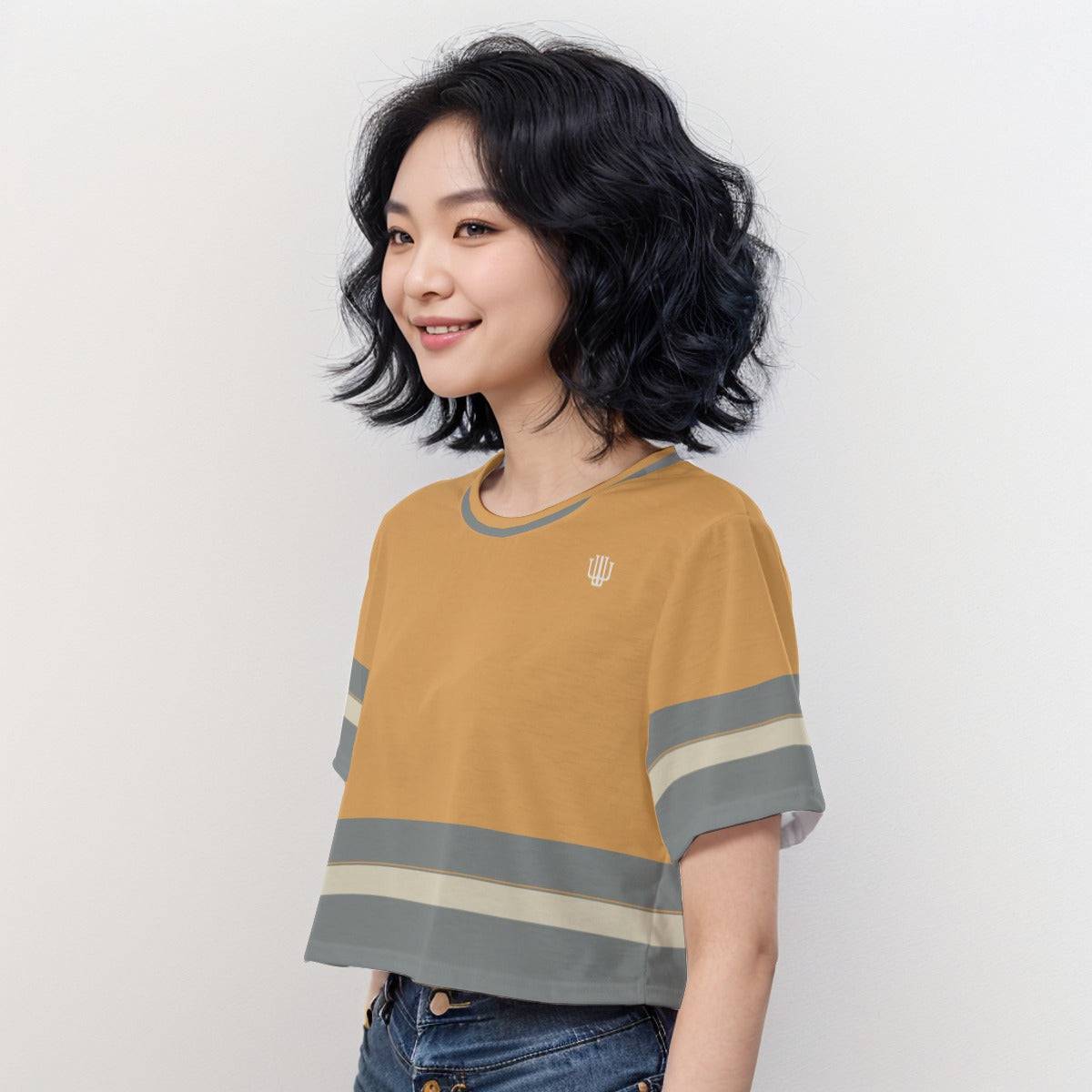 Casual Boxy Crop Tee Peachy Keen | Boxy Crop Workout Tee - Weave West