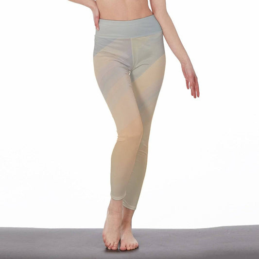 High Waist Leggings Sandy Dune | Women Yoga & Exercising Leggings - Weave West