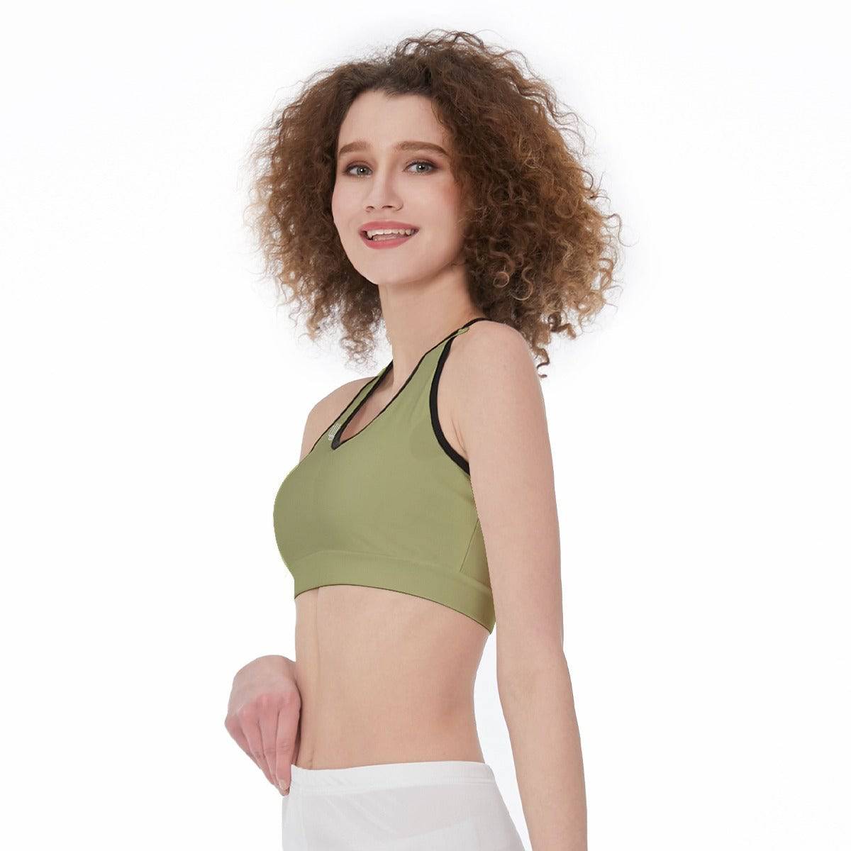 Casual Sports Bra Savanna Grass | Women Active Comfortable Bra - Weave West