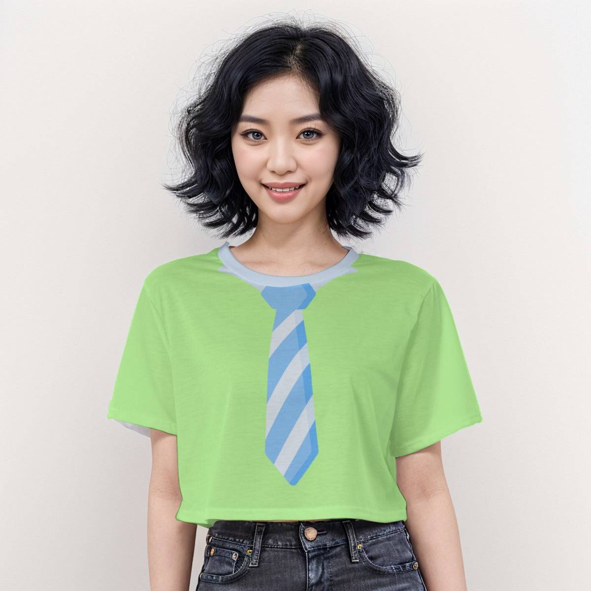 Casual Boxy Crop Tee Tie | Boxy Crop Workout Tee - Weave West