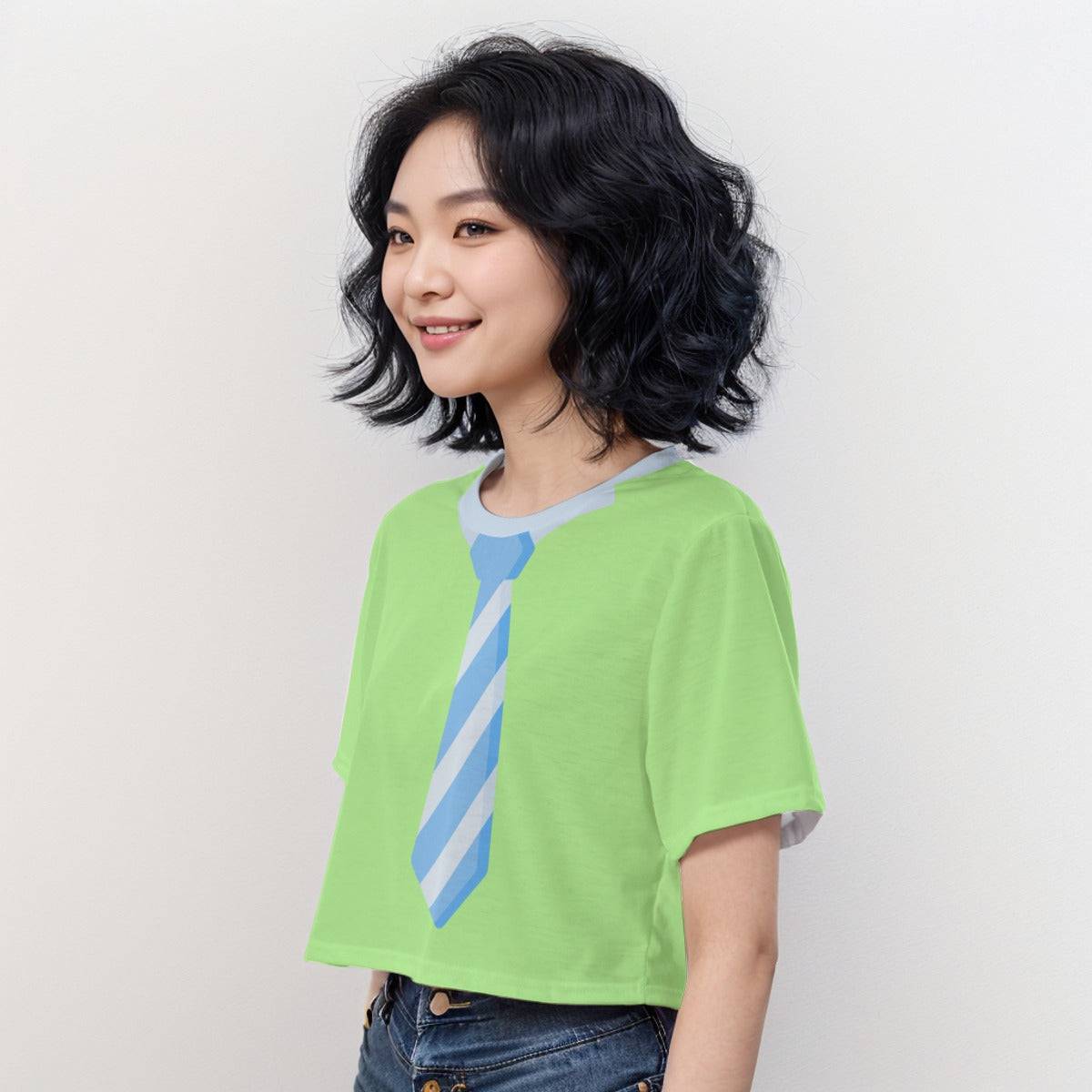 Casual Boxy Crop Tee Tie | Boxy Crop Workout Tee - Weave West