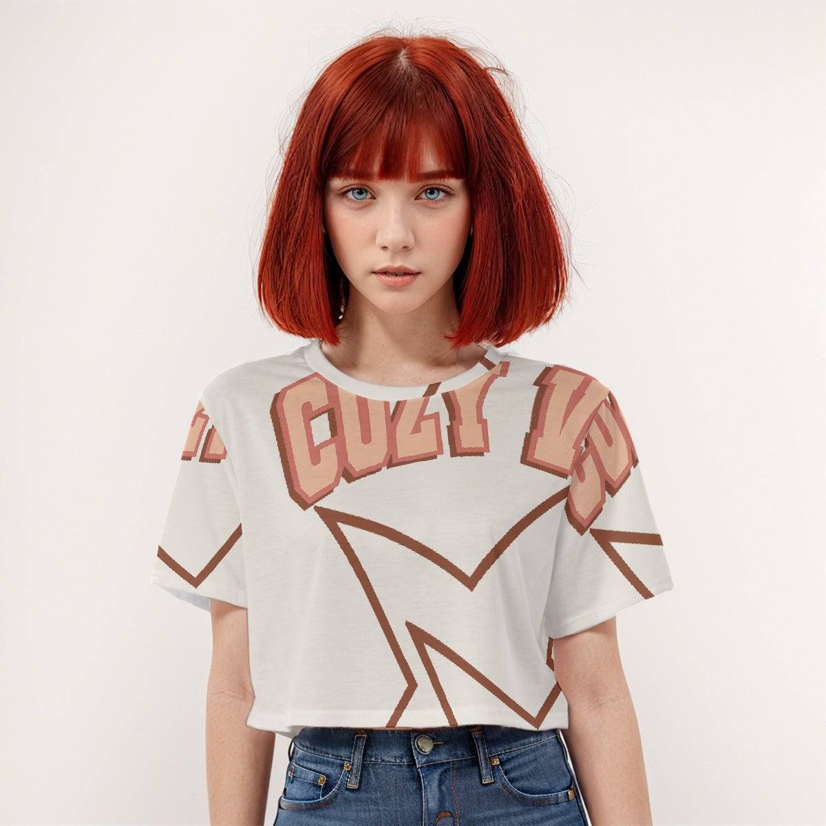 Casual Crop T-Shirt Cozy V - Weave West