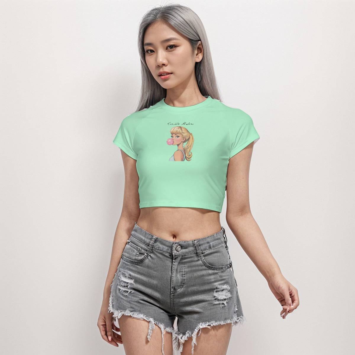 cute crop top, graphic crop top, cropped graphic tee