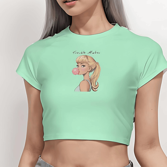 cute crop top, graphic crop top, cropped graphic tee